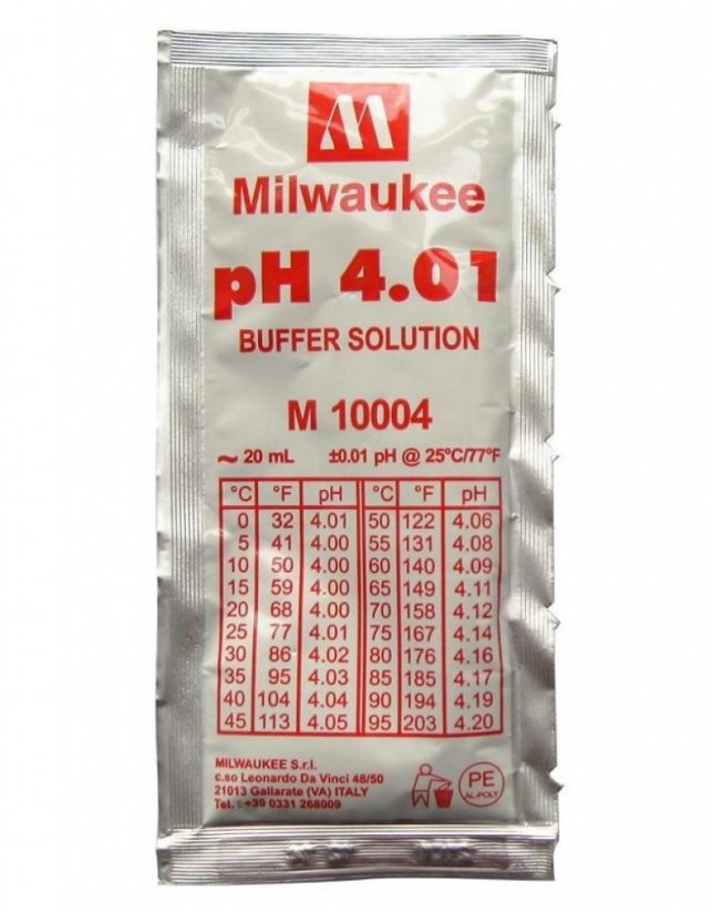 Calibration solution - Milwaukee pH 4,01  - výprodej